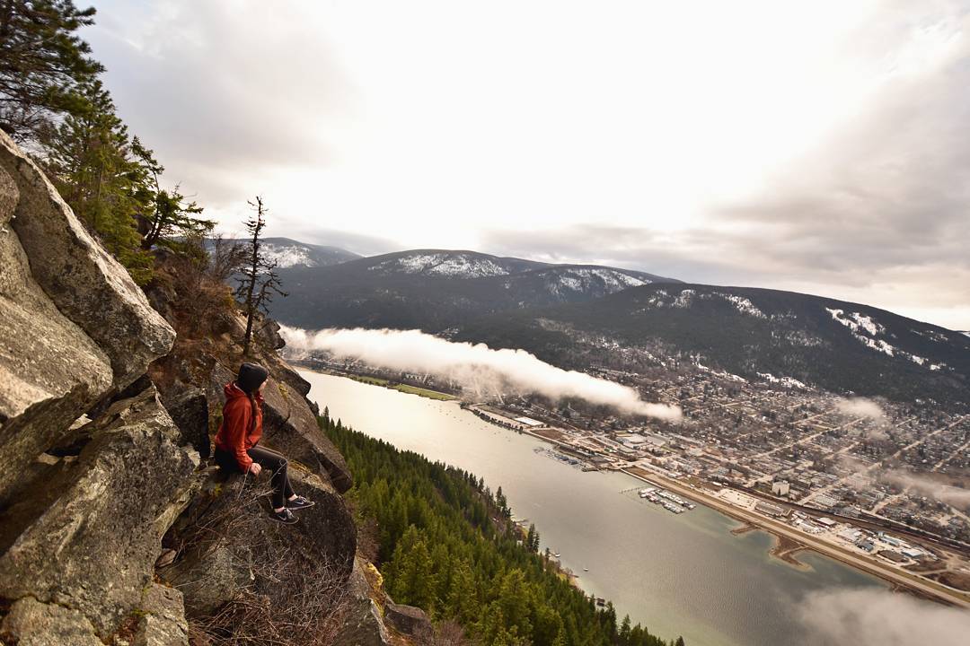 View from Pulpit Rock over the city of Nelson, BC